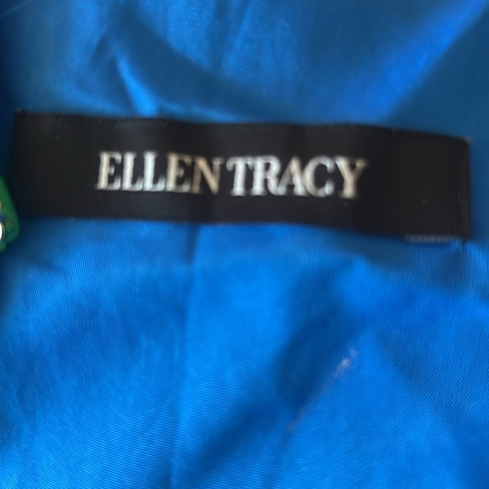 ELLEN TRACY Blue Green
Orange Floral Leaves dress size S - Picture 9 of 12